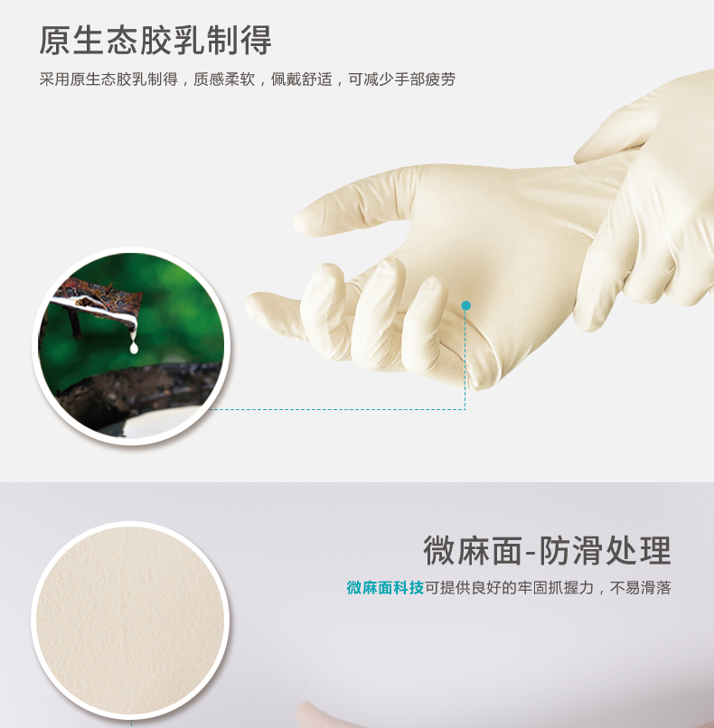 /inside/Medicom麦迪康 Safe Basics一次性使用灭菌橡胶外科手套（有粉麻面1x50副盒）7-1561455166340.jpeg